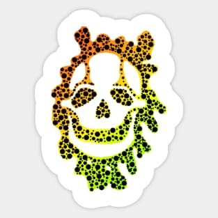 Toxic Skull (Orange & Yellow) Sticker